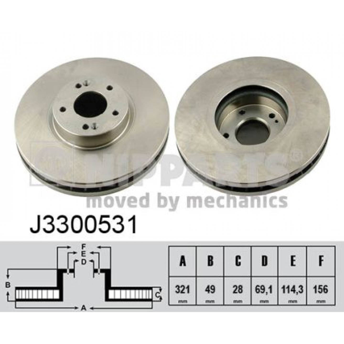 Remschijf NIPPARTS J3300531