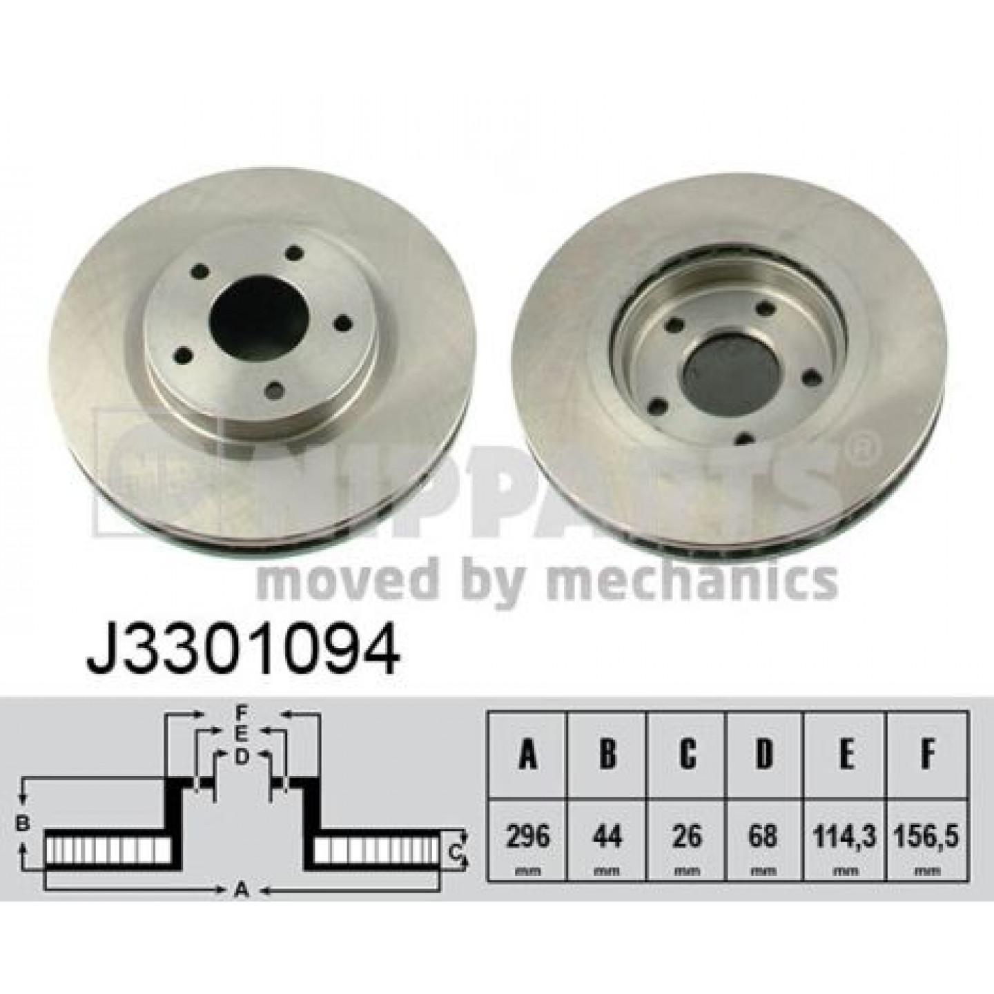 Remschijf NIPPARTS J3301094