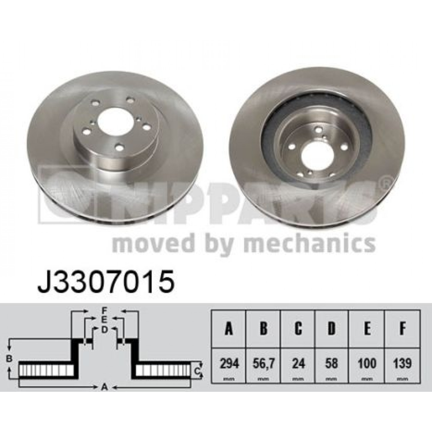 Remschijf NIPPARTS J3307015
