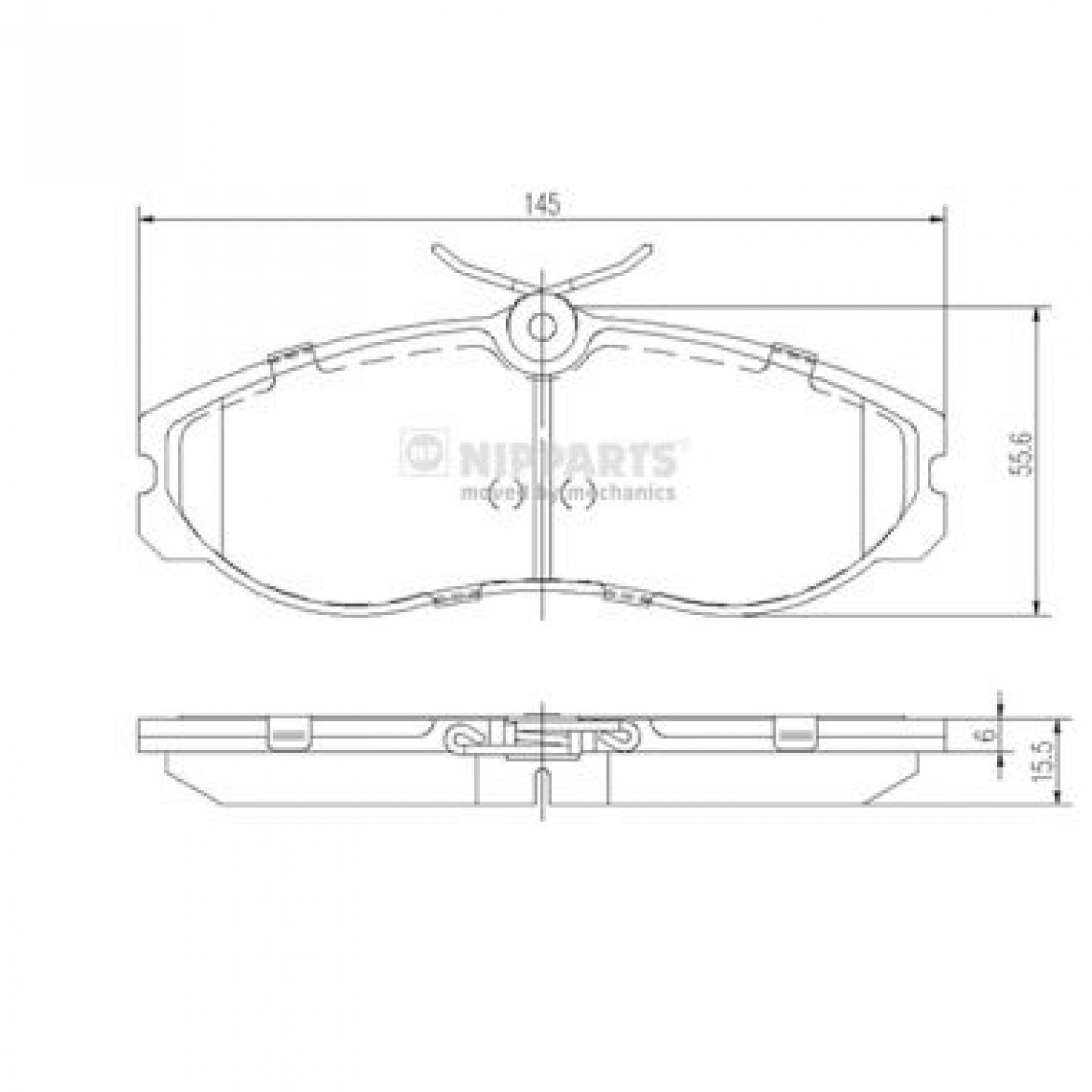 Kit de plaquettes de frein, frein à disque NIPPARTS J3601056
