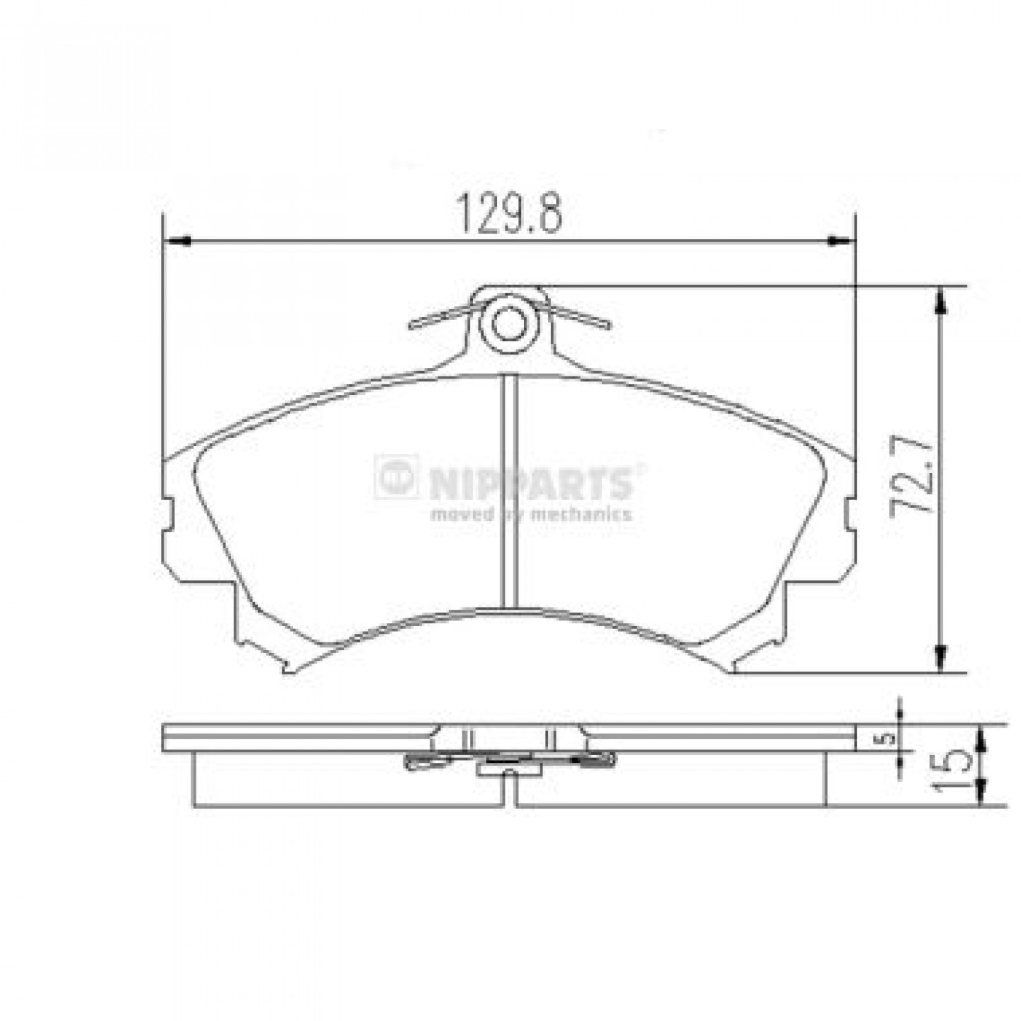 Kit pastiglie freno, Freno a disco NIPPARTS J3605036