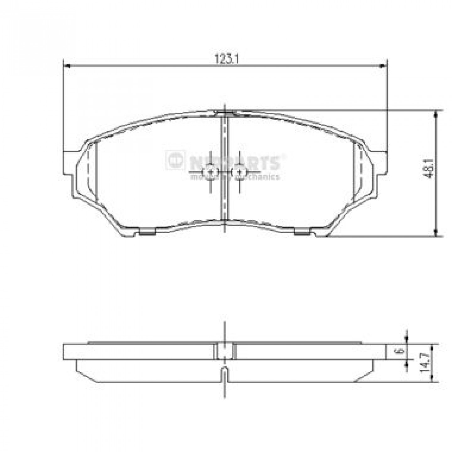 Kit de plaquettes de frein, frein à disque NIPPARTS J3605040
