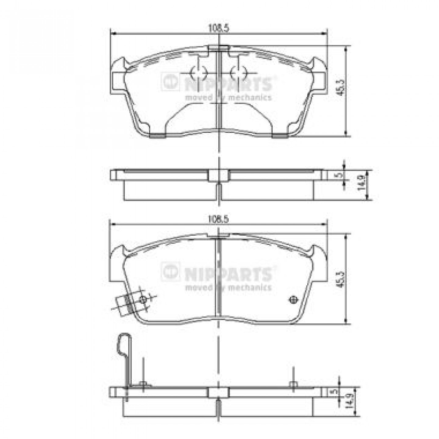Bremseklodser NIPPARTS J3608021
