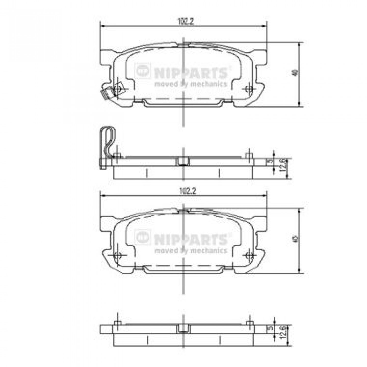 Bremseklodser NIPPARTS J3613020