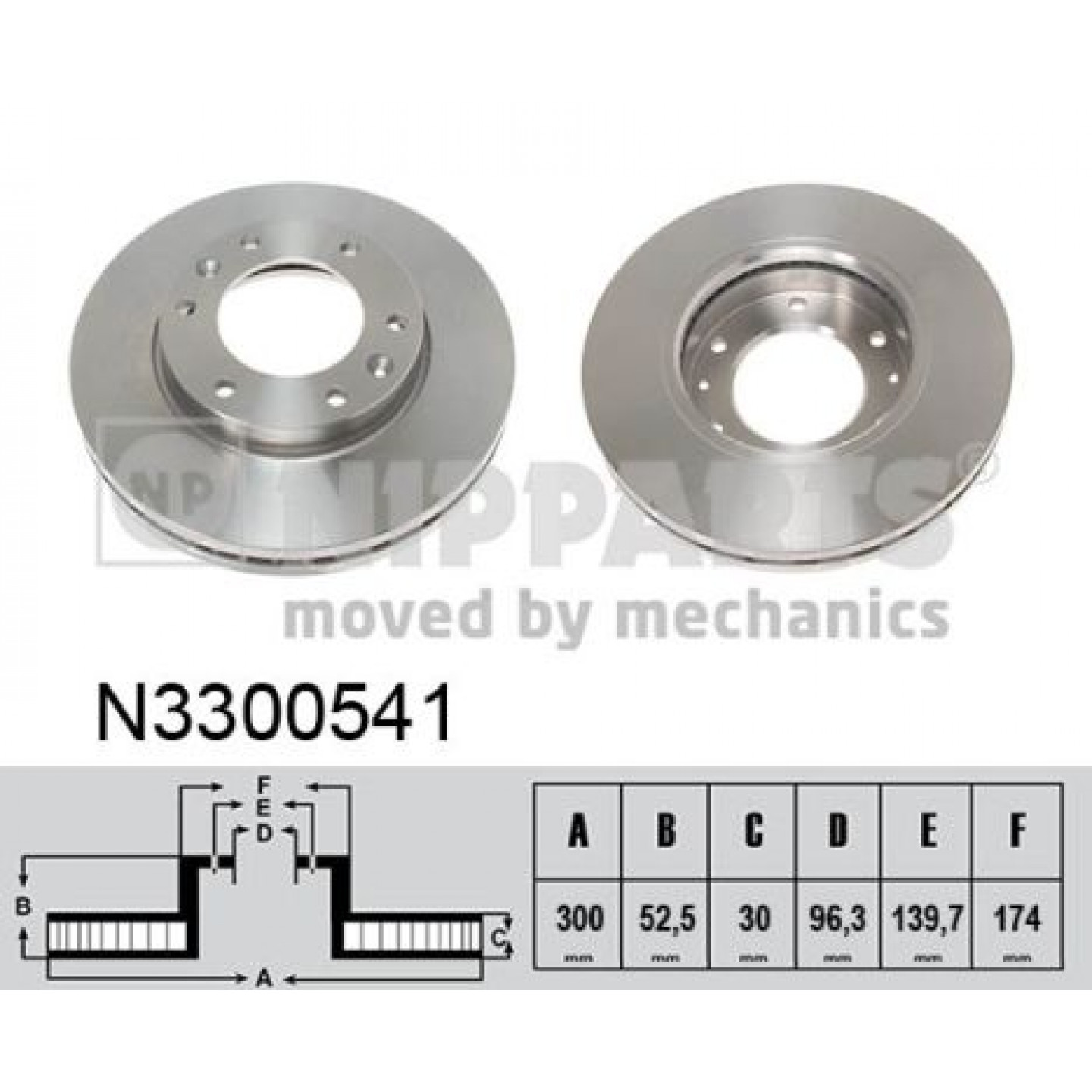 Disque de frein NIPPARTS N3300541