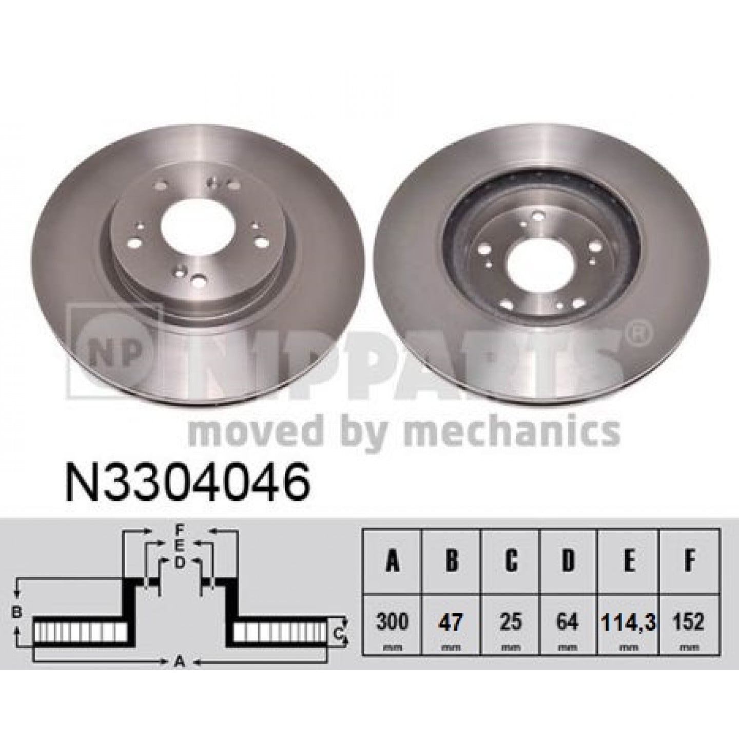 Bremsscheibe NIPPARTS N3304046