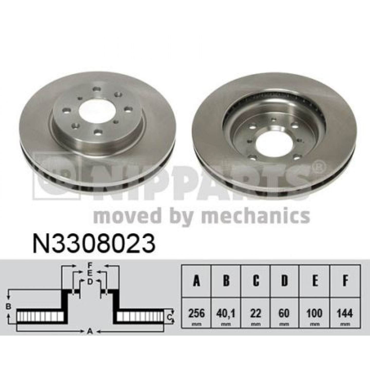 Disque de frein NIPPARTS N3308023