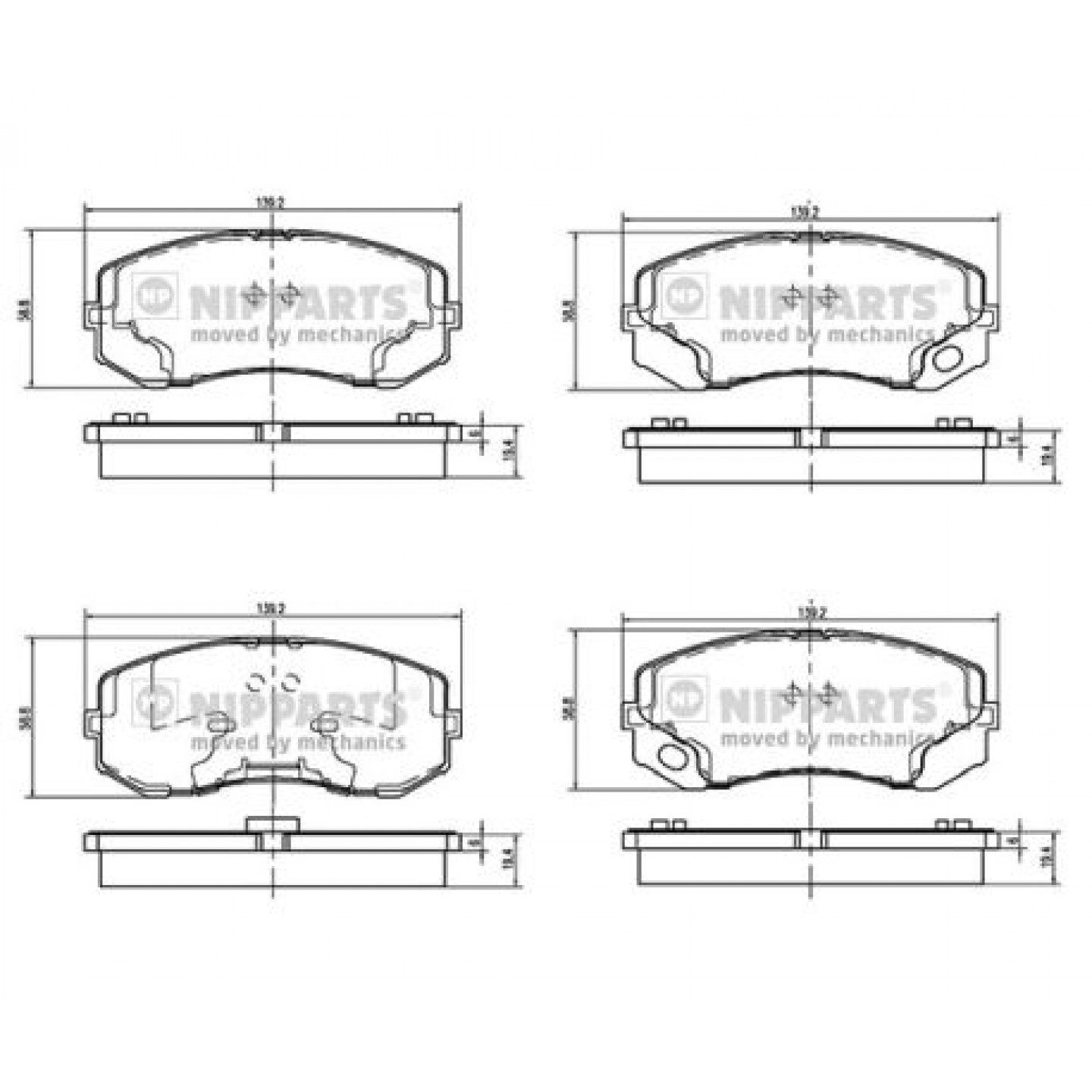 Kit pastiglie freno, Freno a disco NIPPARTS N3605055