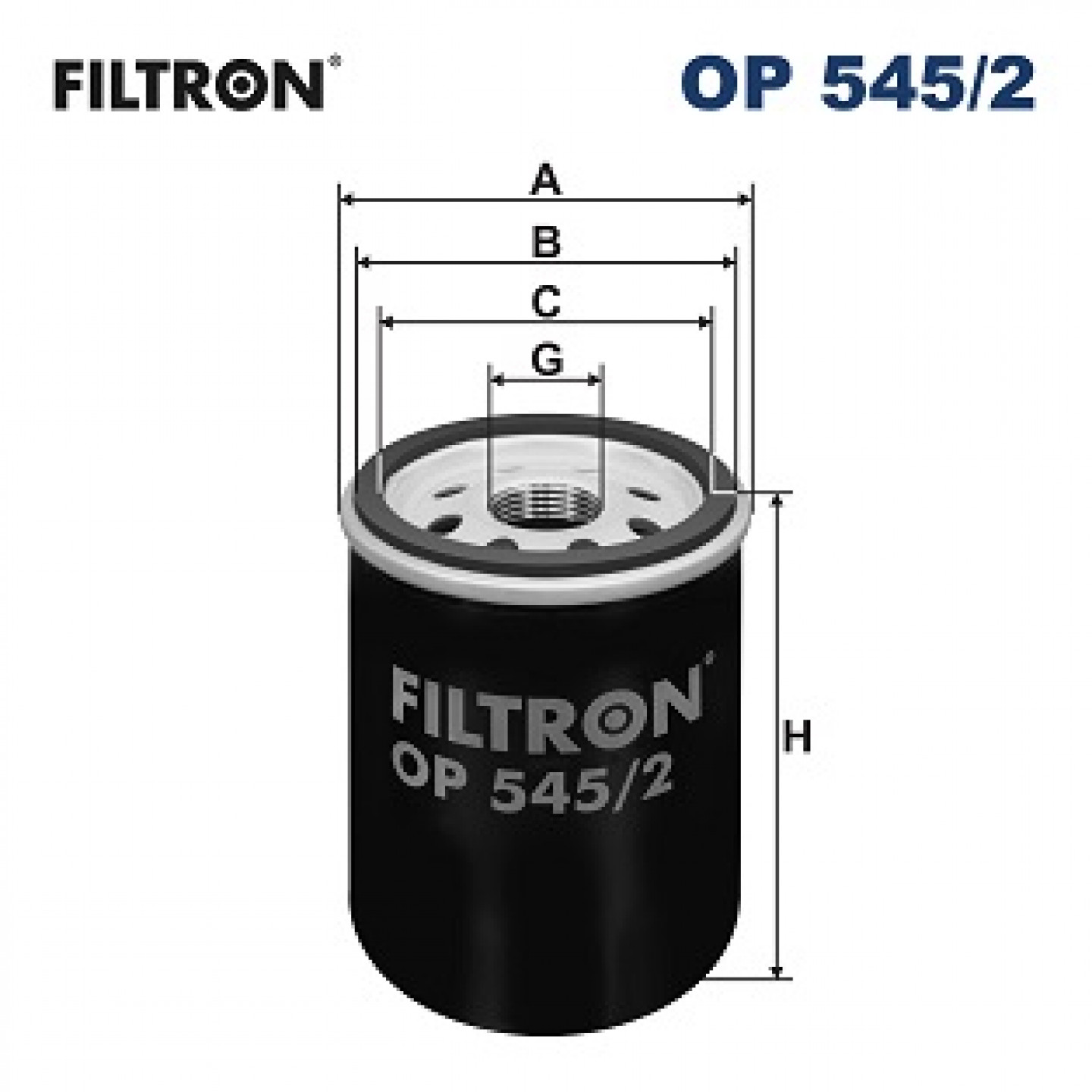 Filtro de aceite FILTRON OP 545/2