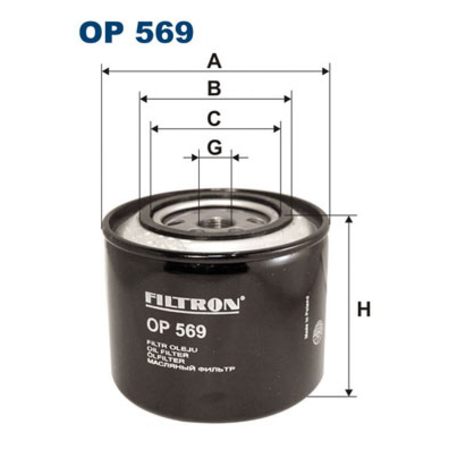 Oliefilter FILTRON OP 569