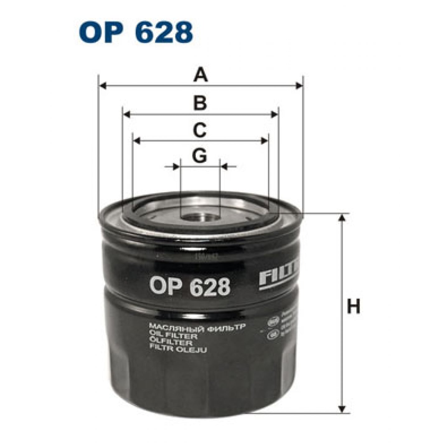 Oliefilter FILTRON OP 628