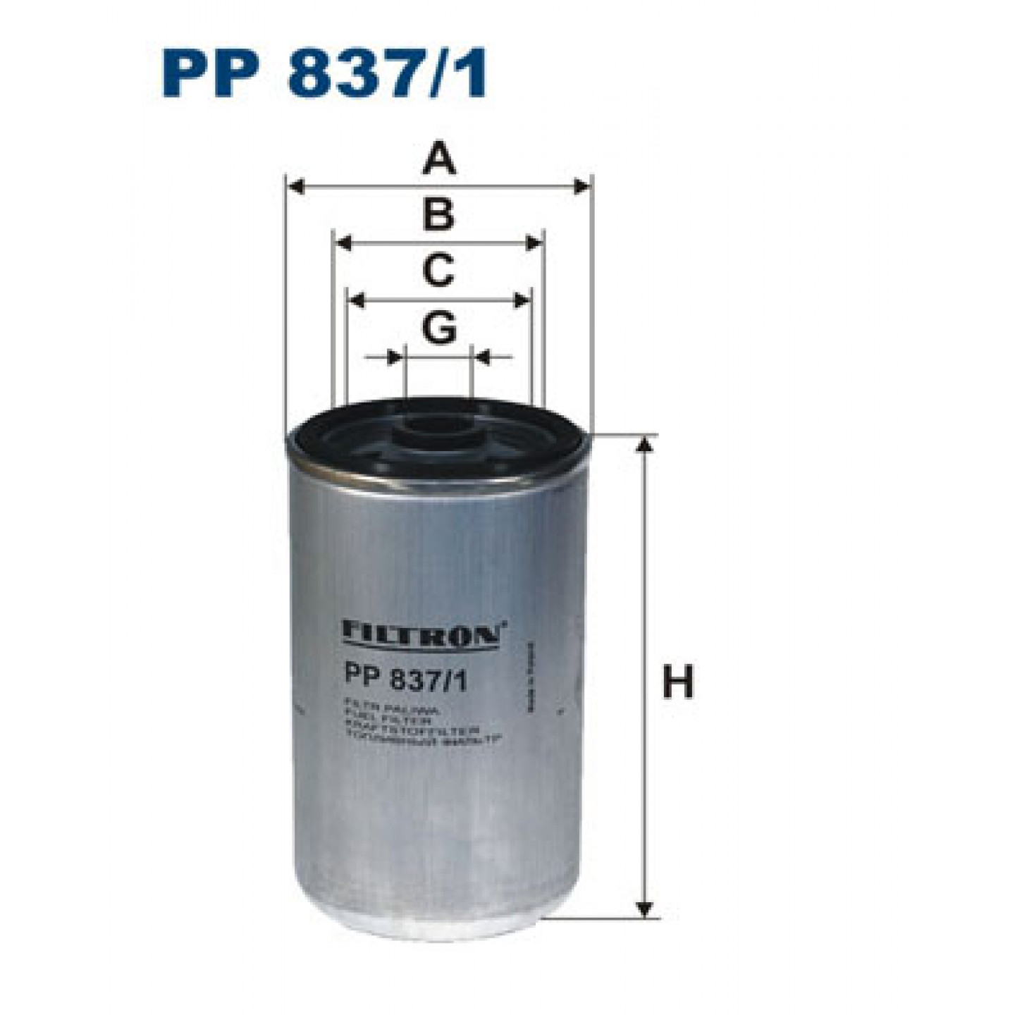 Filtro combustible FILTRON PP 837/1