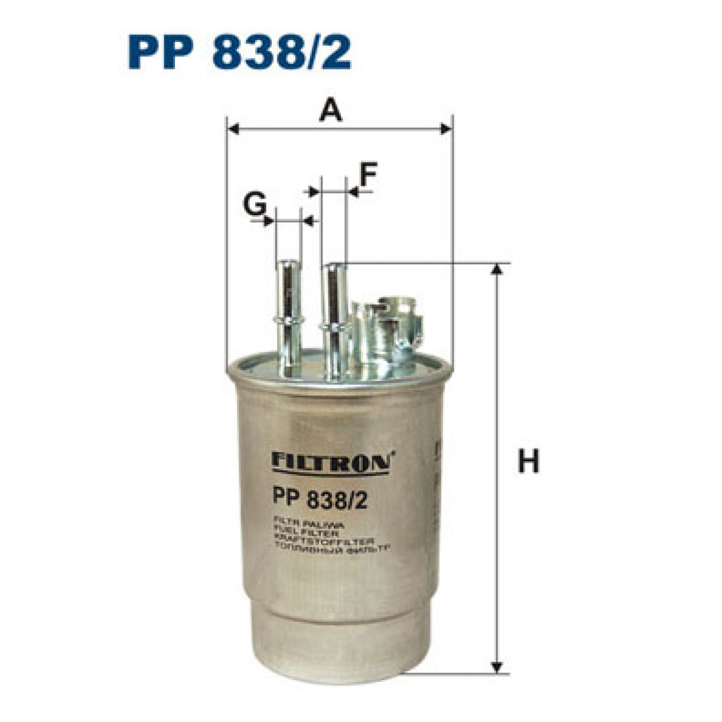 Filtro combustible FILTRON PP 838/2
