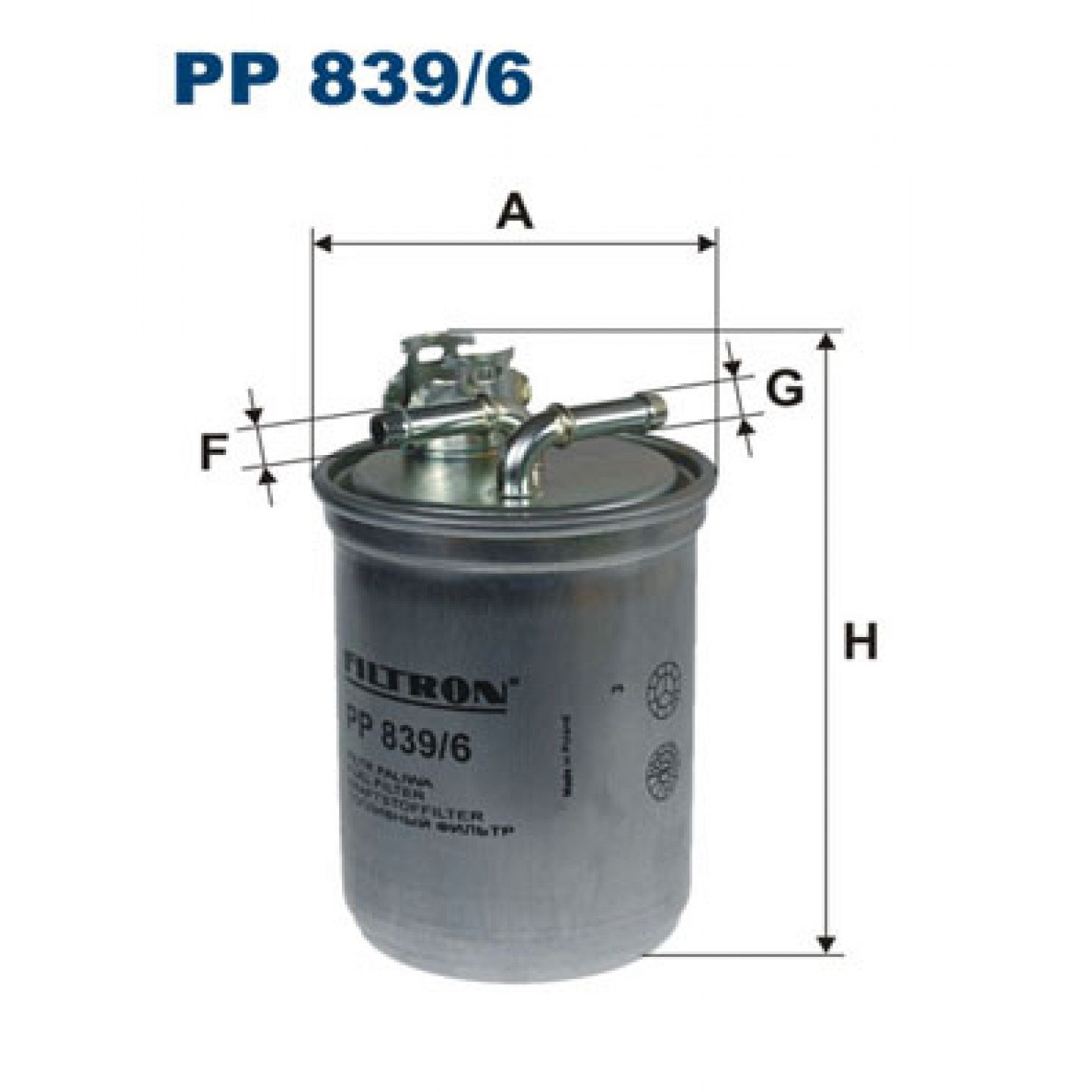 Filtro combustible FILTRON PP 839/6