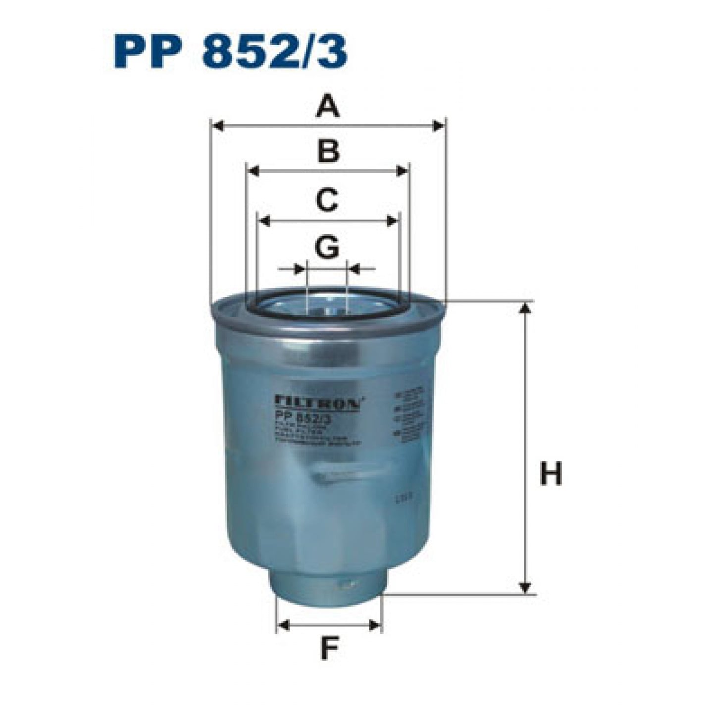 Filtro combustible FILTRON PP 852/3