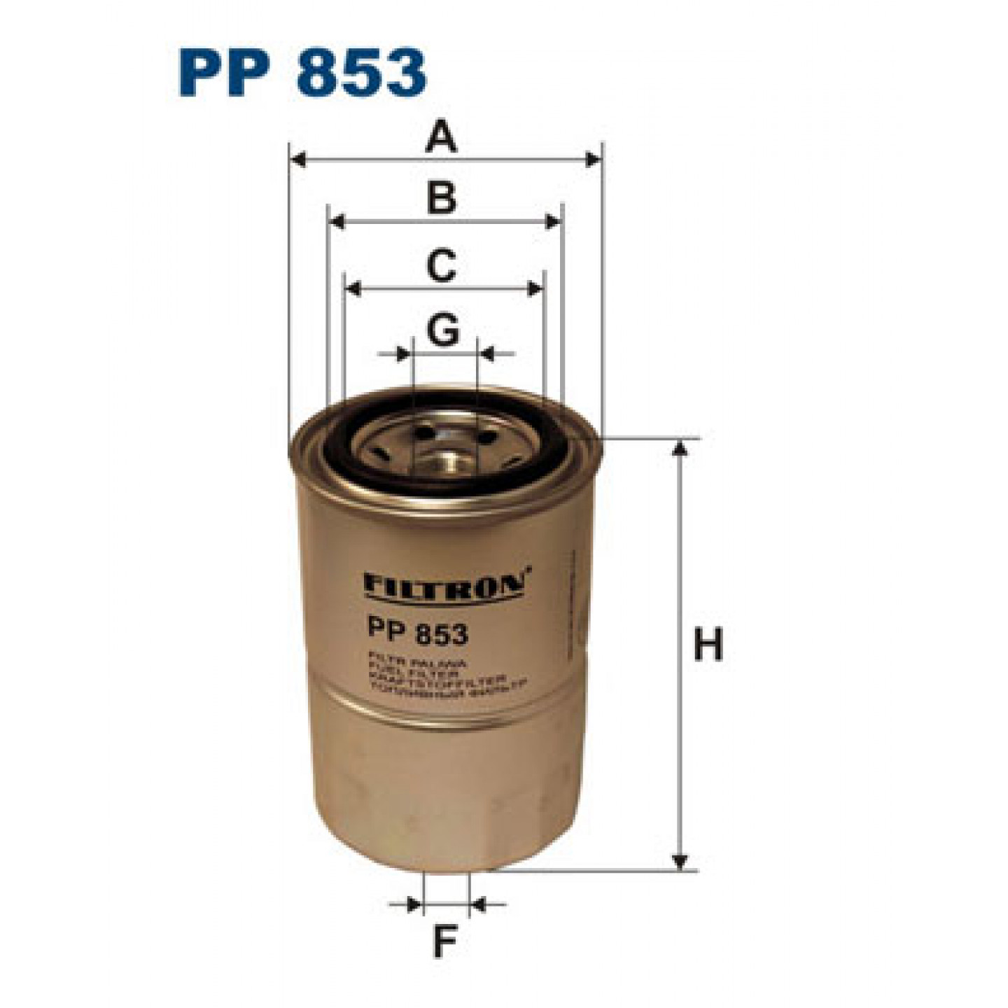 Filtro combustible FILTRON PP 853