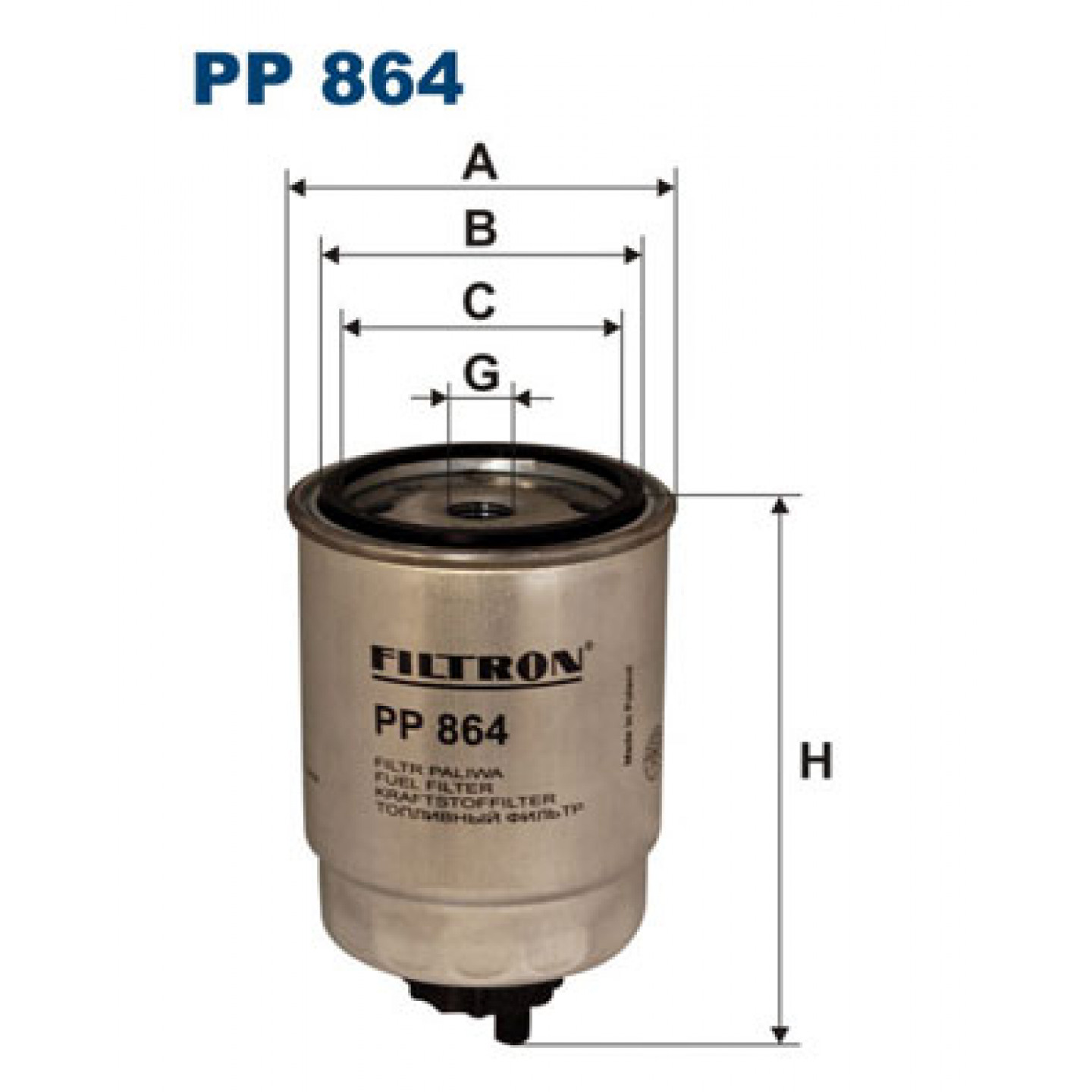 Fuel filter FILTRON PP 864 - Trodo.com