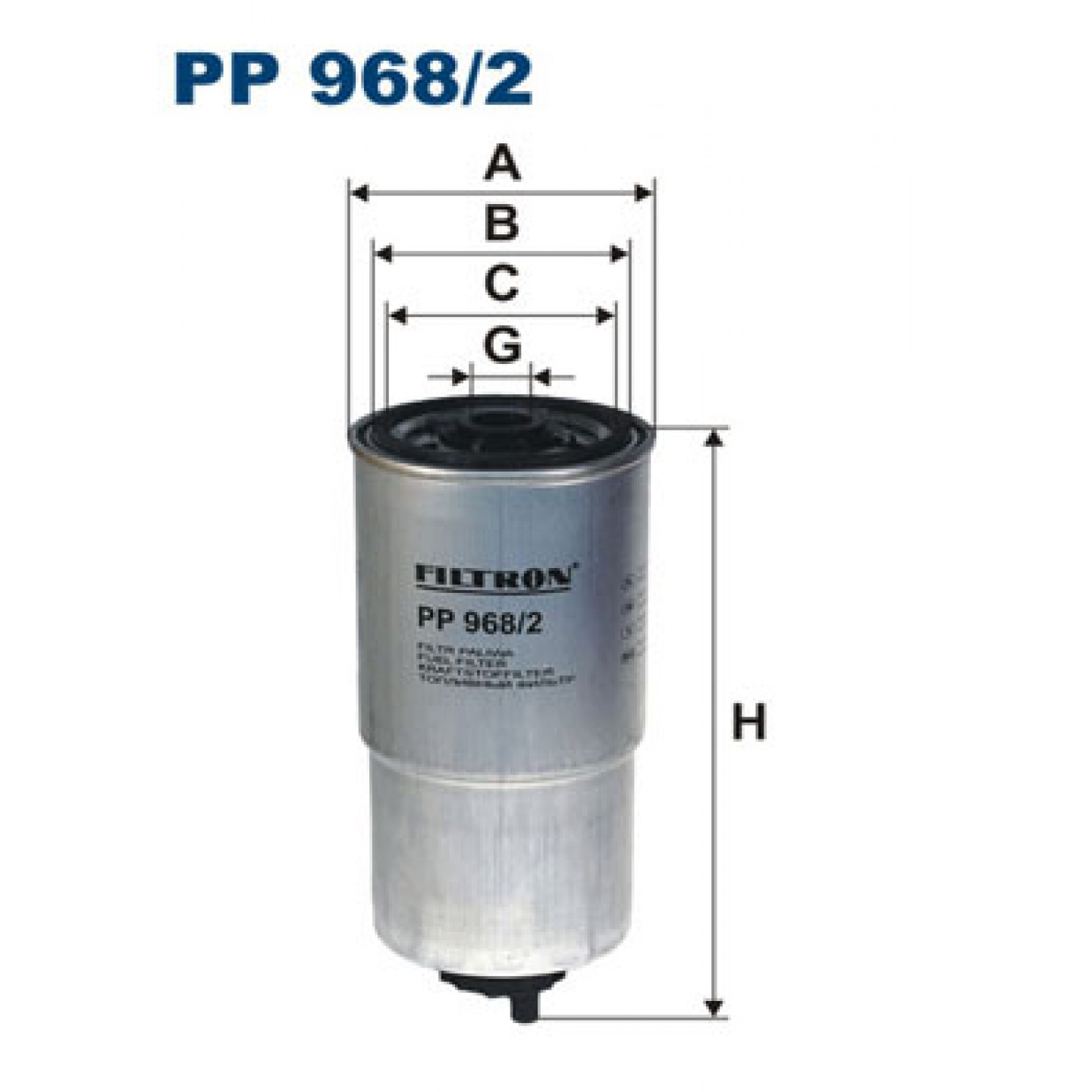 Filtro combustible FILTRON PP 968/2