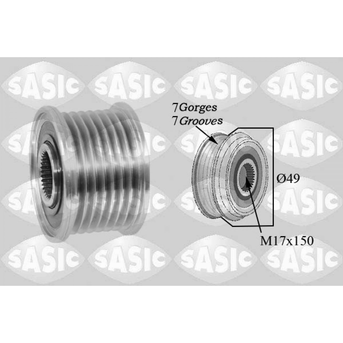 Puleggia, alternatore SASIC 1676028