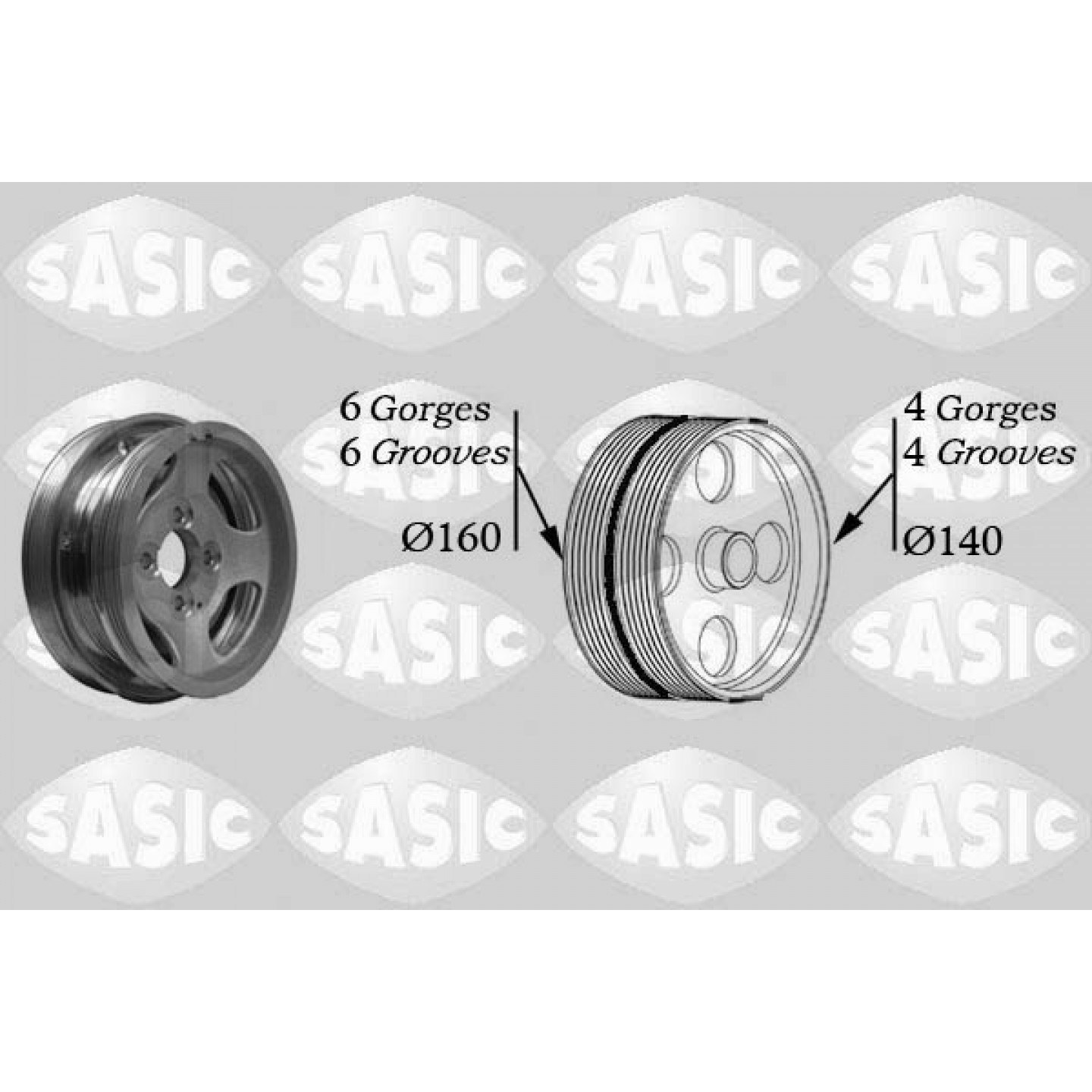 Remskive, krumtapaksel SASIC 2156037