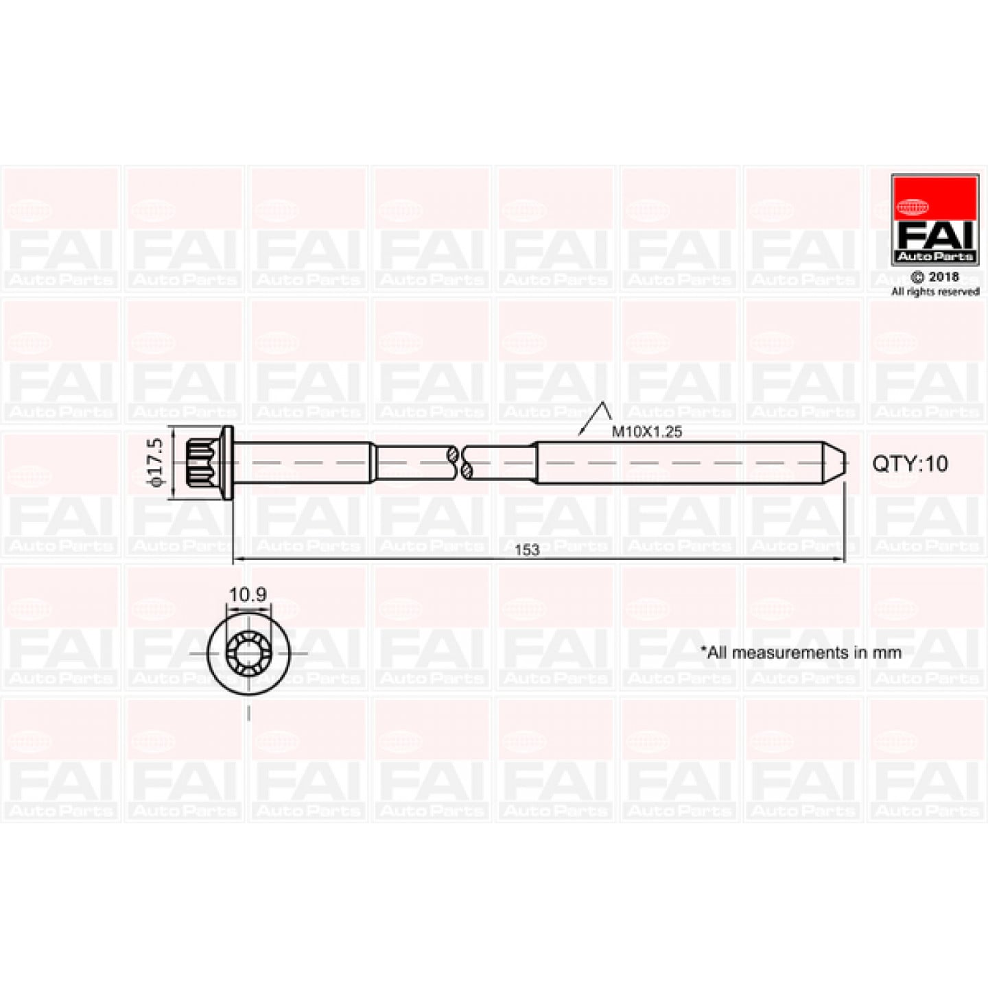 topbolte-sæt FAI AutoParts B701