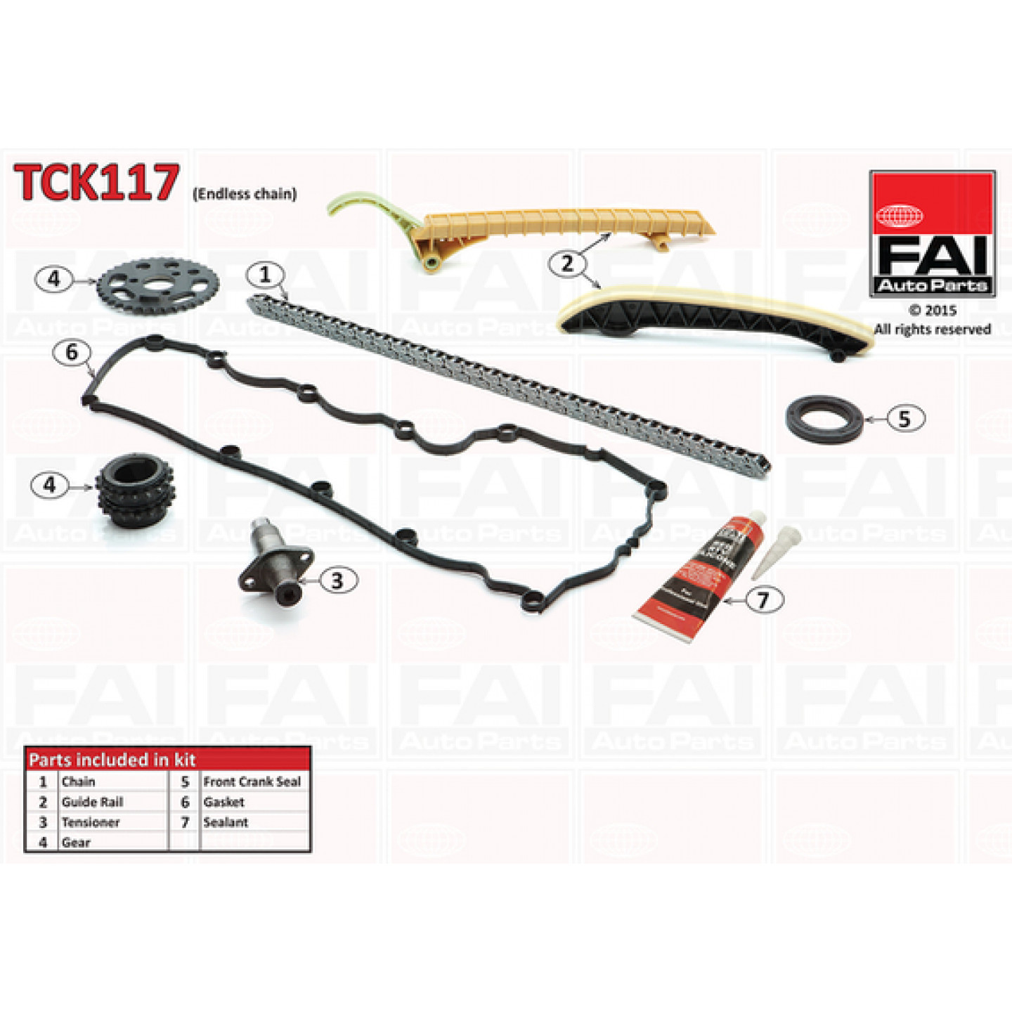 Kit de distribuição FAI AutoParts TCK117