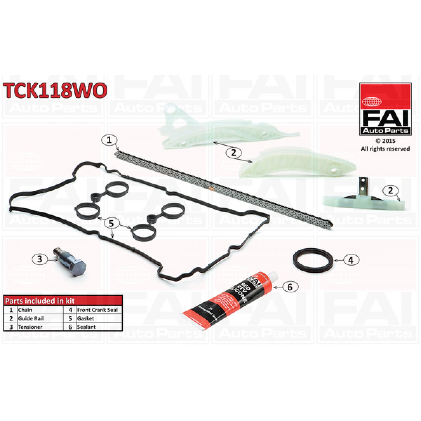 Styrekædesæt FAI AutoParts TCK118WO