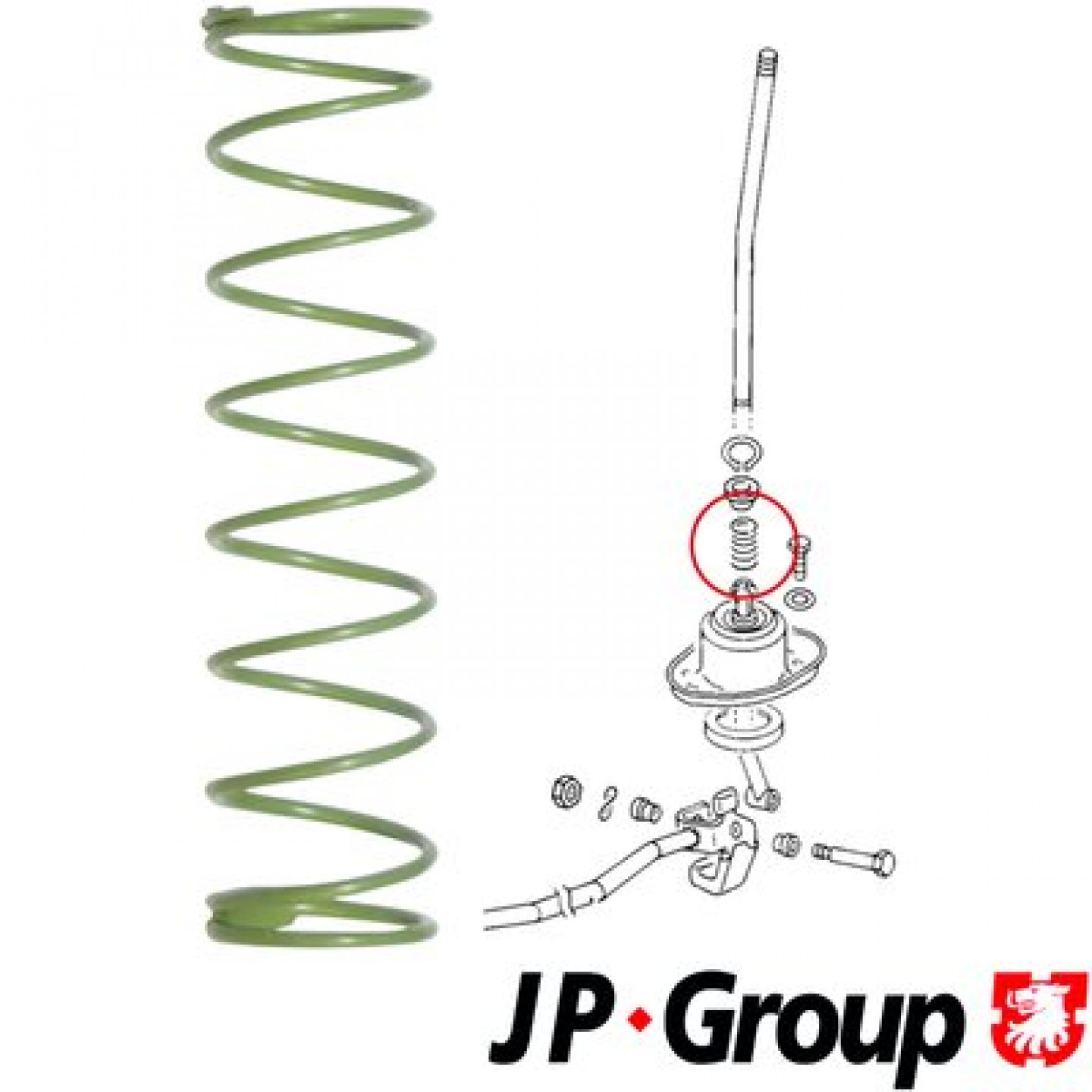 النابض، عجلة المُزامن-عمود التدوير JP GROUP 1133000800