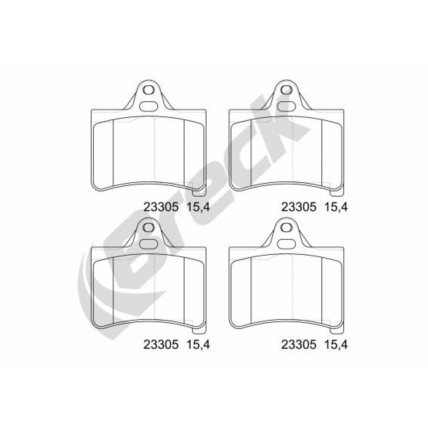 Bremsbelagsatz, Scheibenbremse BRECK 23305 00 702 00