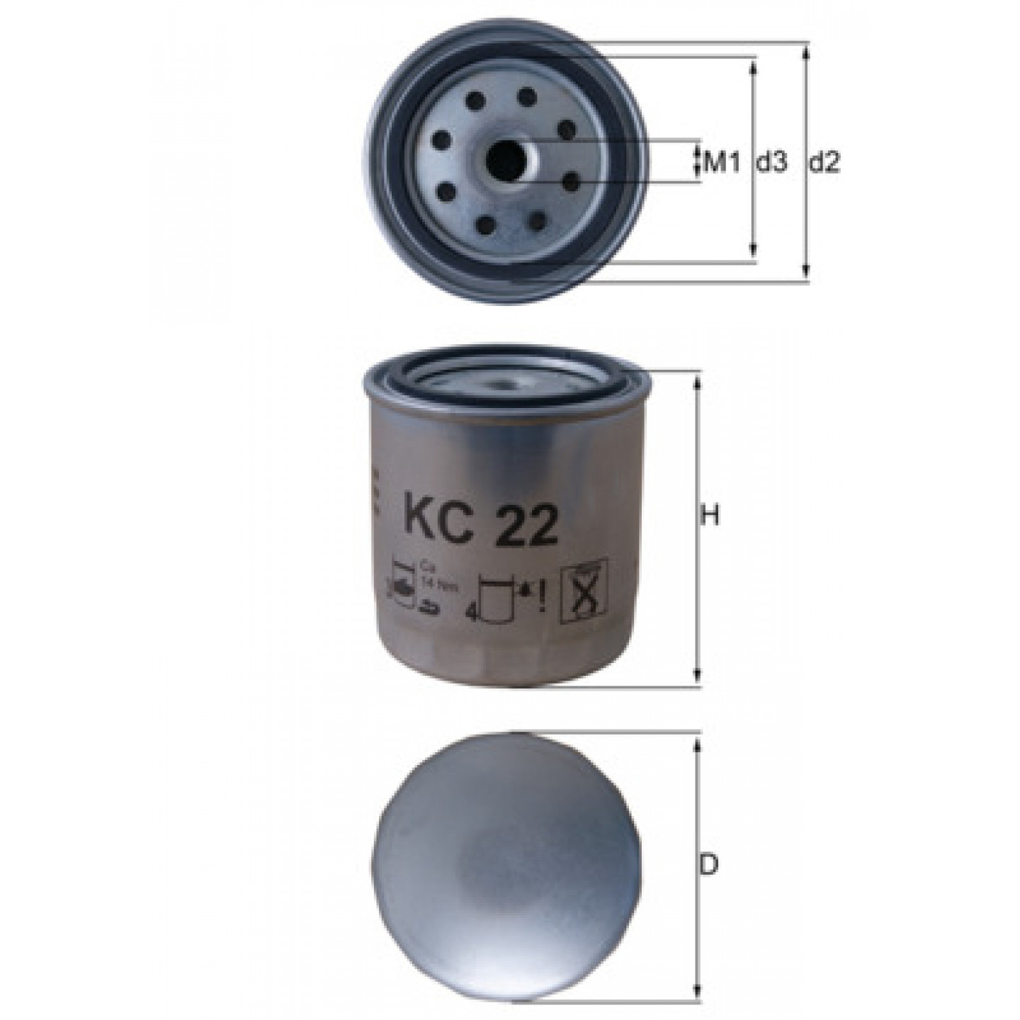 Kraftstofffilter MAHLE ORIGINAL KC 22