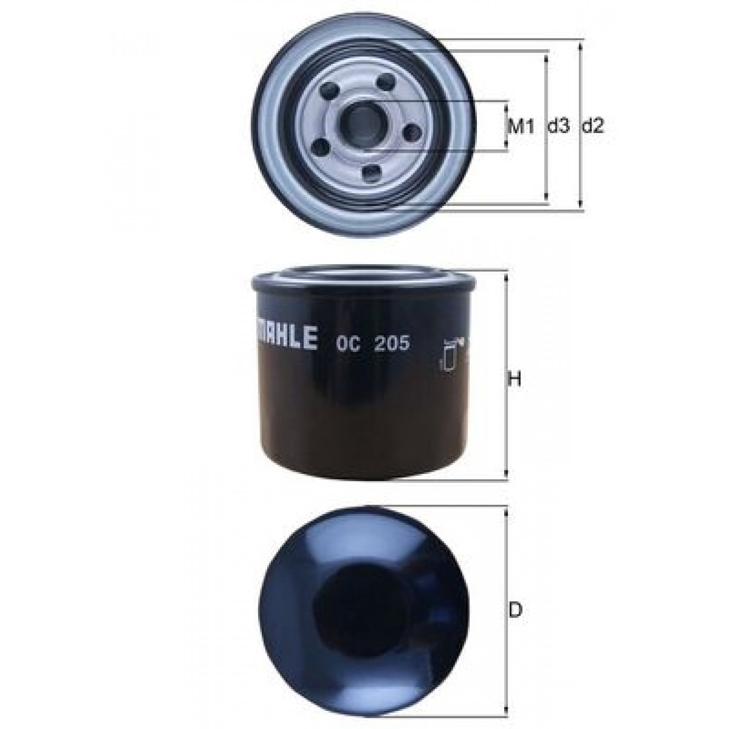Oliefilter MAHLE ORIGINAL OC 205
