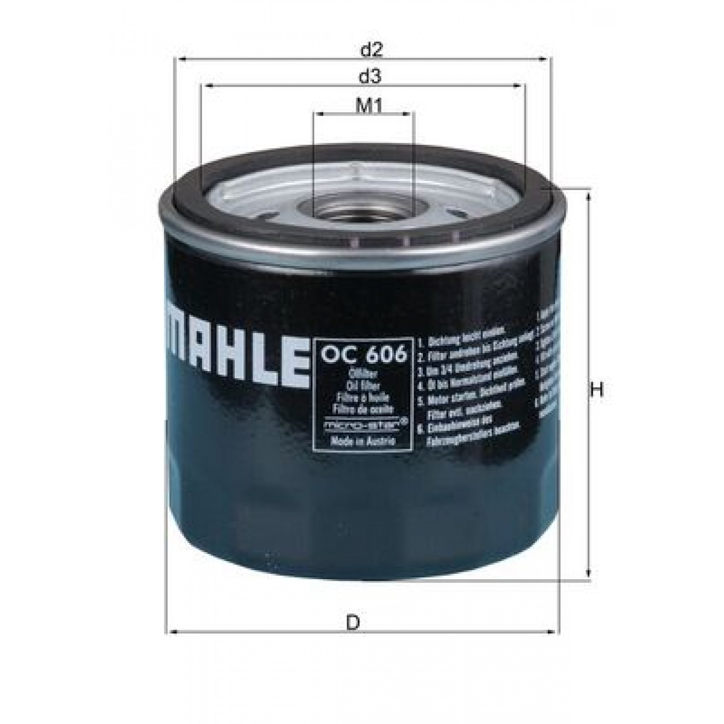 Filtr oleju MAHLE ORIGINAL OC 606