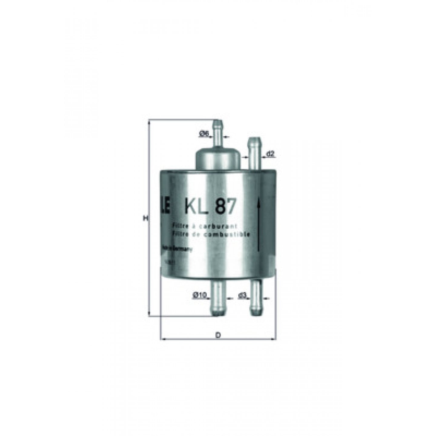 Kraftstofffilter MAHLE ORIGINAL KL 87