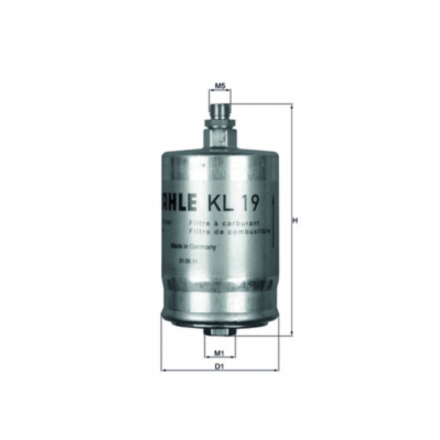 Filtro combustible MAHLE ORIGINAL KL 19