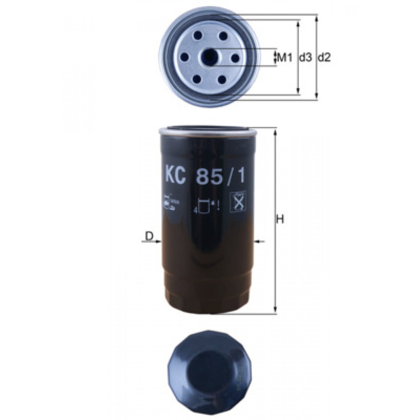 Kraftstofffilter MAHLE ORIGINAL KC 85/1
