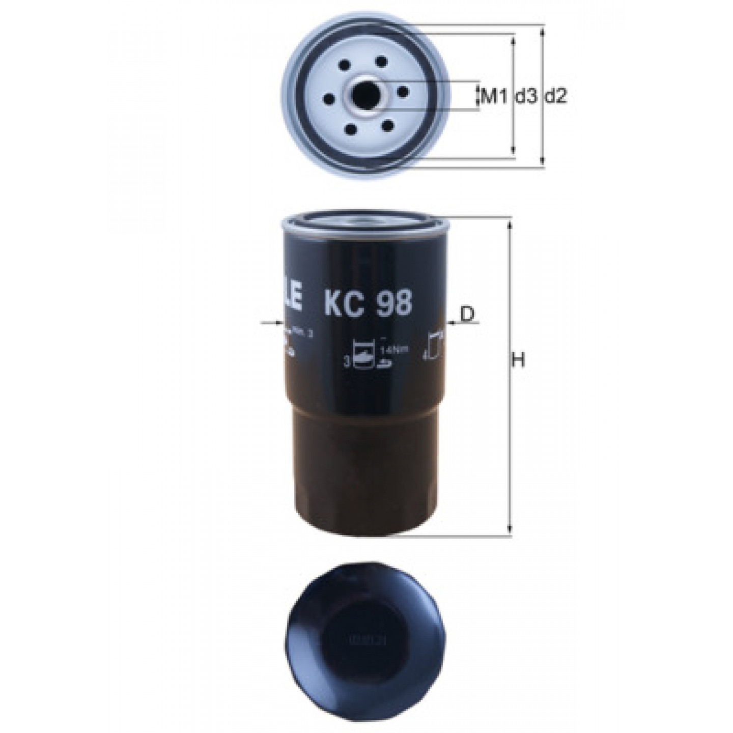 Filtro combustible MAHLE ORIGINAL KC 98