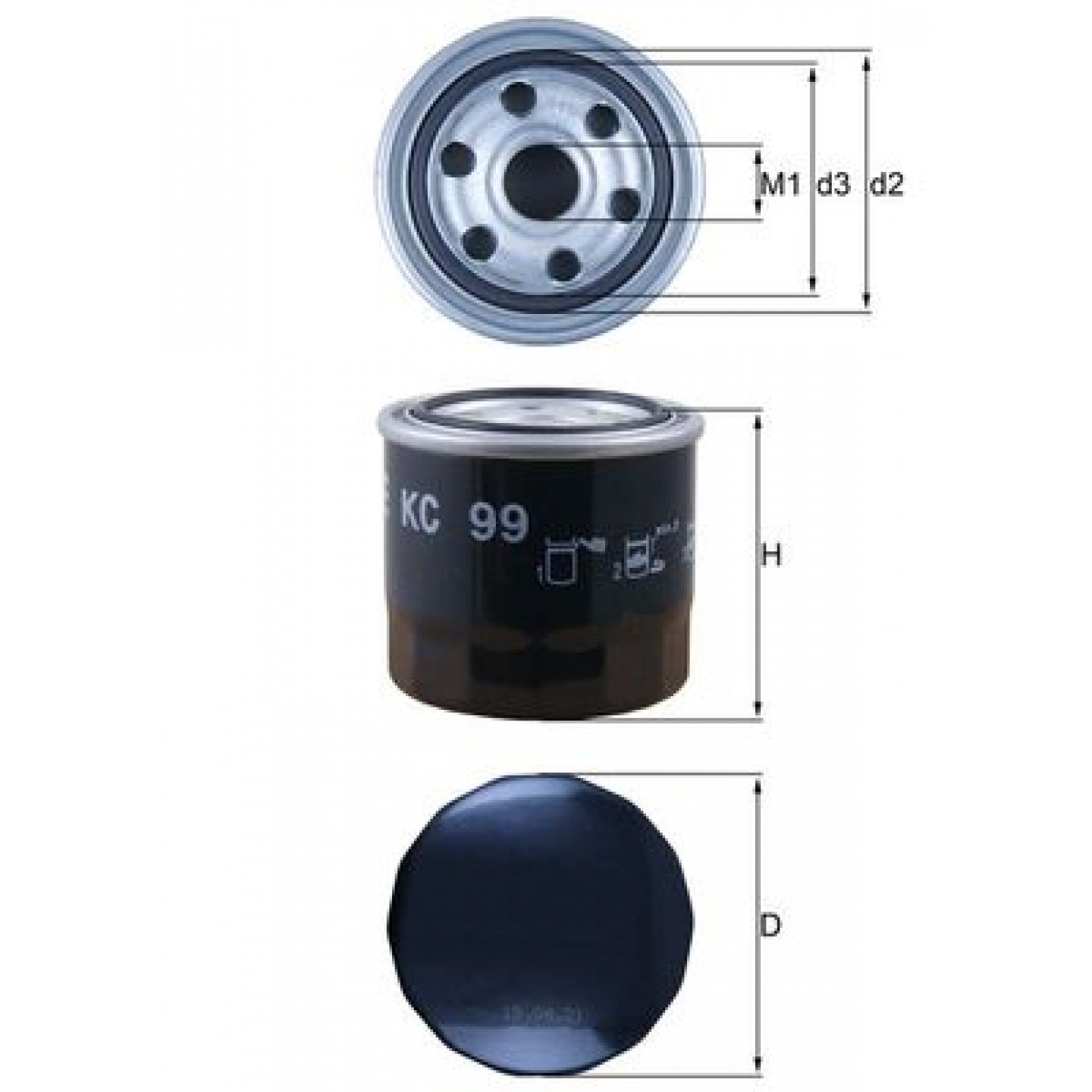 Kraftstofffilter MAHLE ORIGINAL KC 99