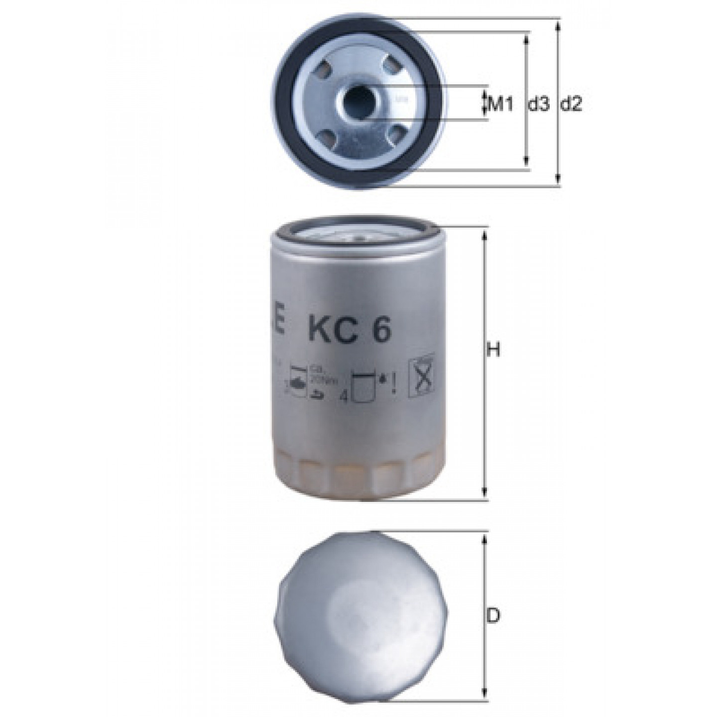Kraftstofffilter MAHLE ORIGINAL KC 6