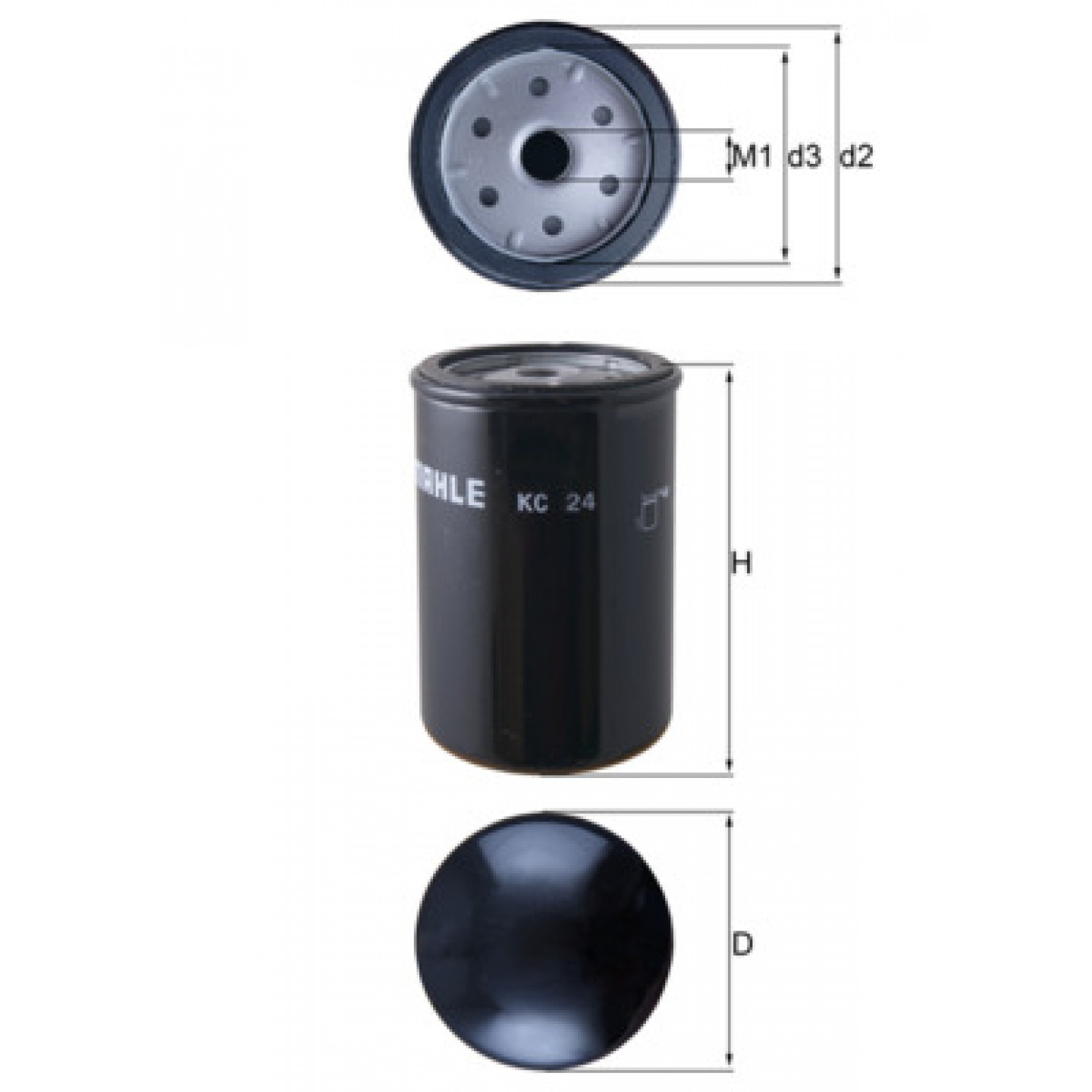 Kraftstofffilter MAHLE ORIGINAL KC 24