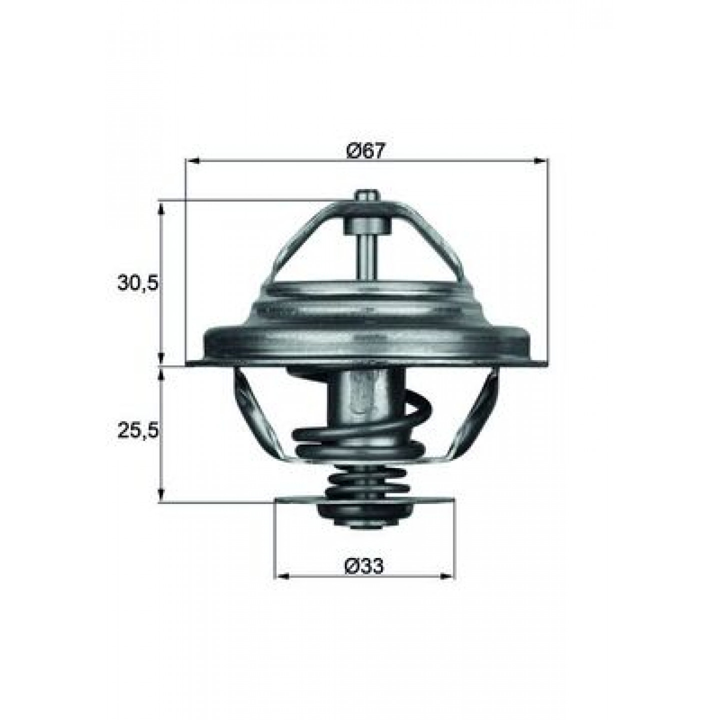 Thermostaat, koelvloeistof MAHLE ORIGINAL TX 27 80D
