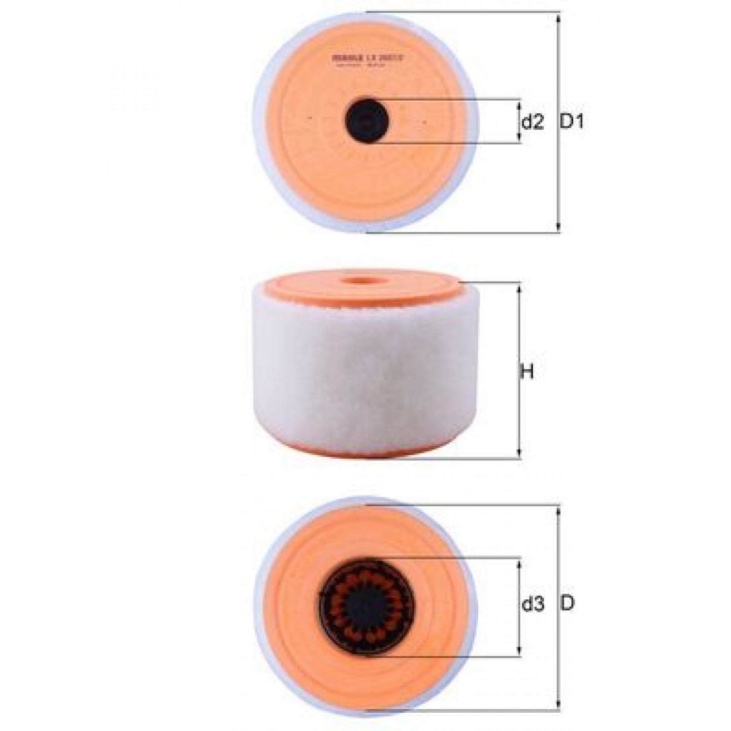Luftfilter MAHLE ORIGINAL LX 2607/2