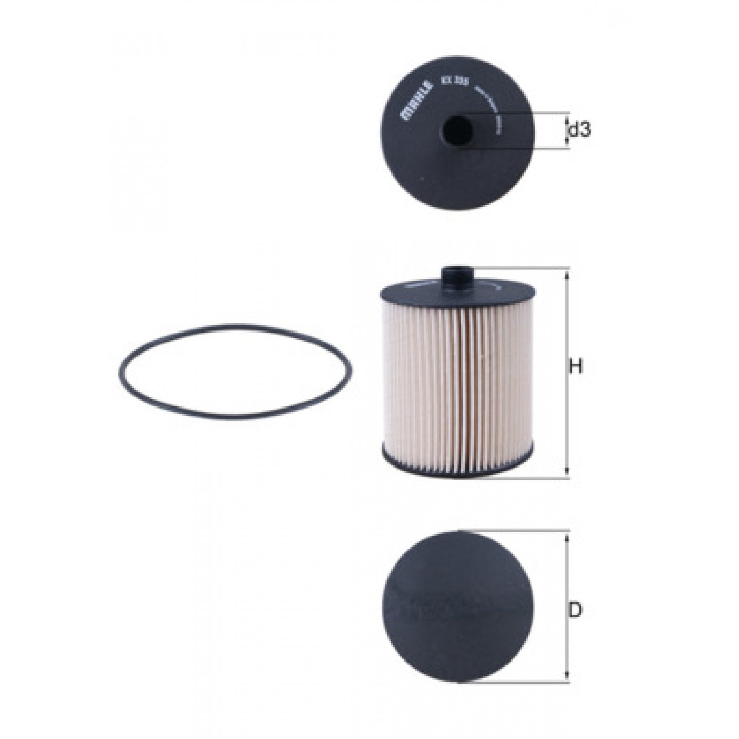 Filtr paliwa MAHLE ORIGINAL KX 335D