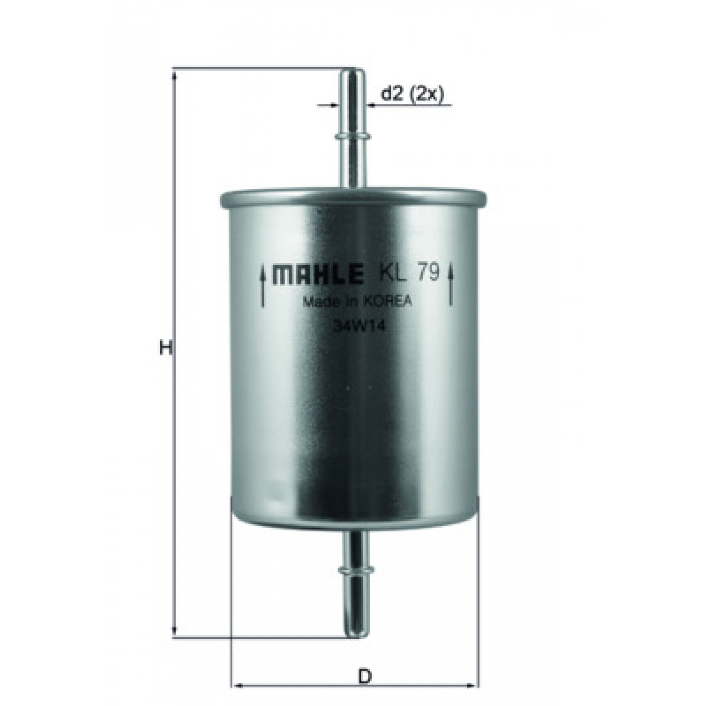 Kraftstofffilter MAHLE ORIGINAL KL 79