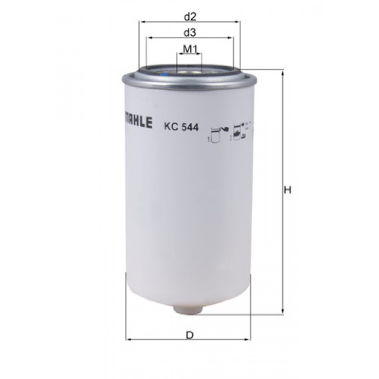 Brændstof-filter MAHLE ORIGINAL KC 544