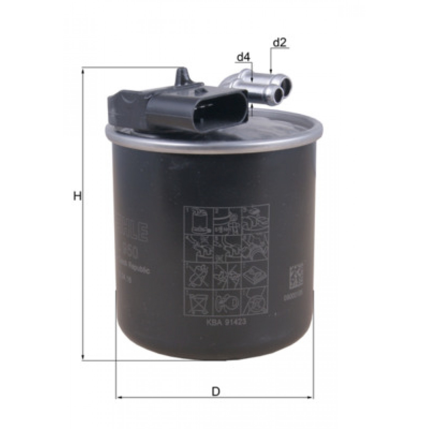 Filtro combustible MAHLE ORIGINAL KL 950