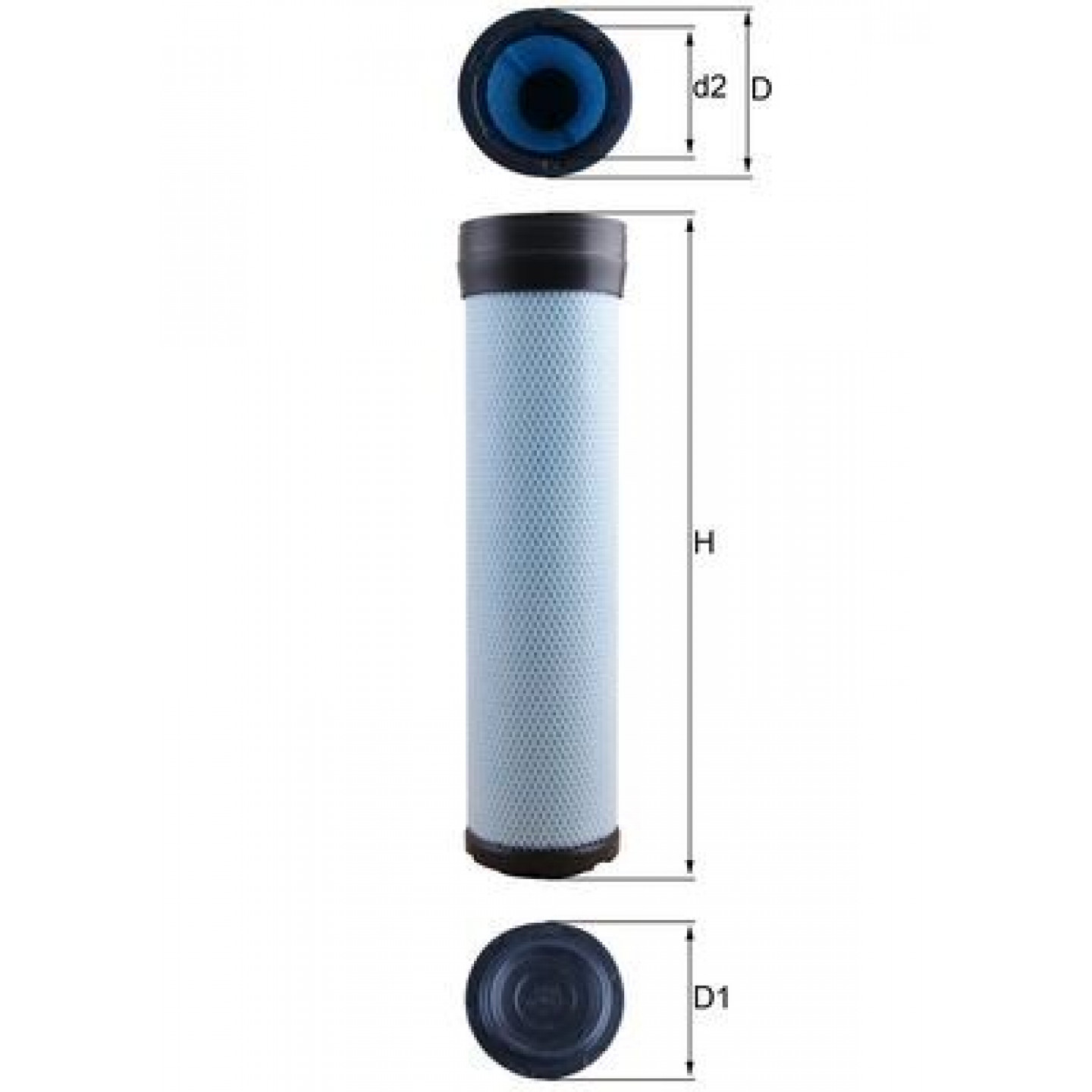 Sekundært luftfilter MAHLE ORIGINAL LXS 284