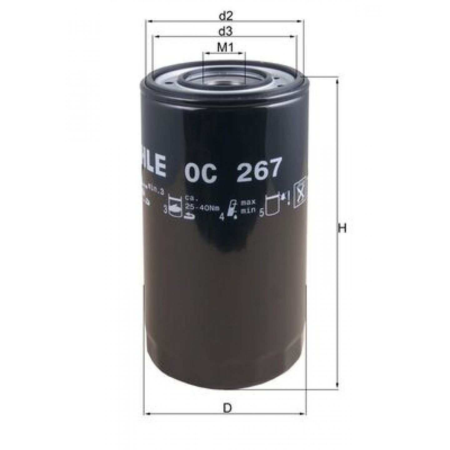Filtr oleju MAHLE ORIGINAL OC 267