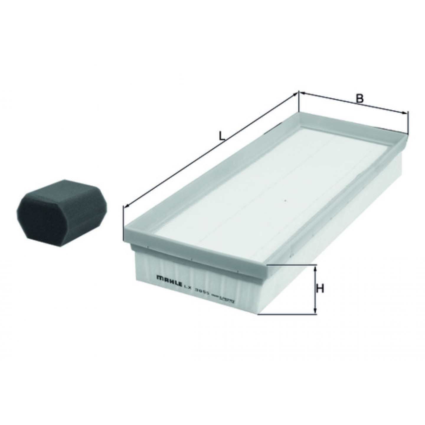 Luftfilter MAHLE ORIGINAL LX 3955 KIT