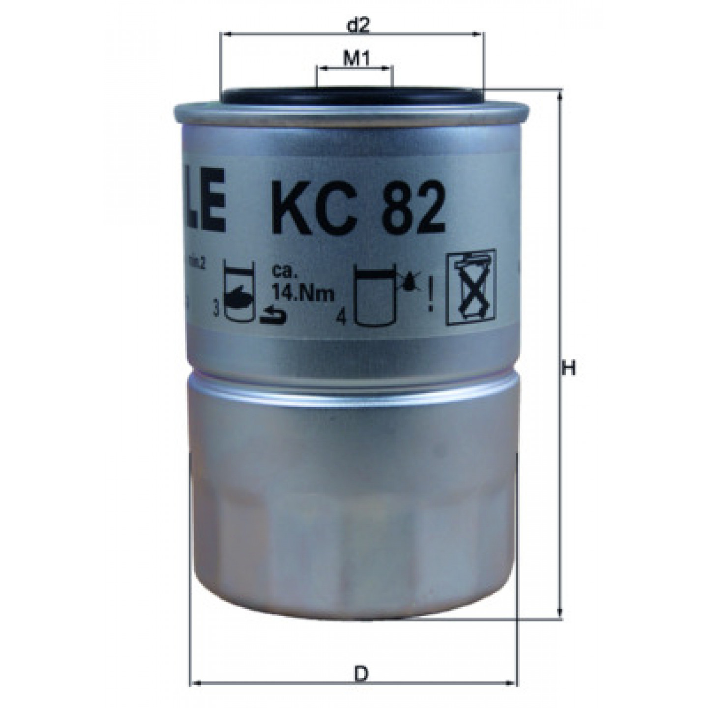 Brændstof-filter MAHLE ORIGINAL KC 82D