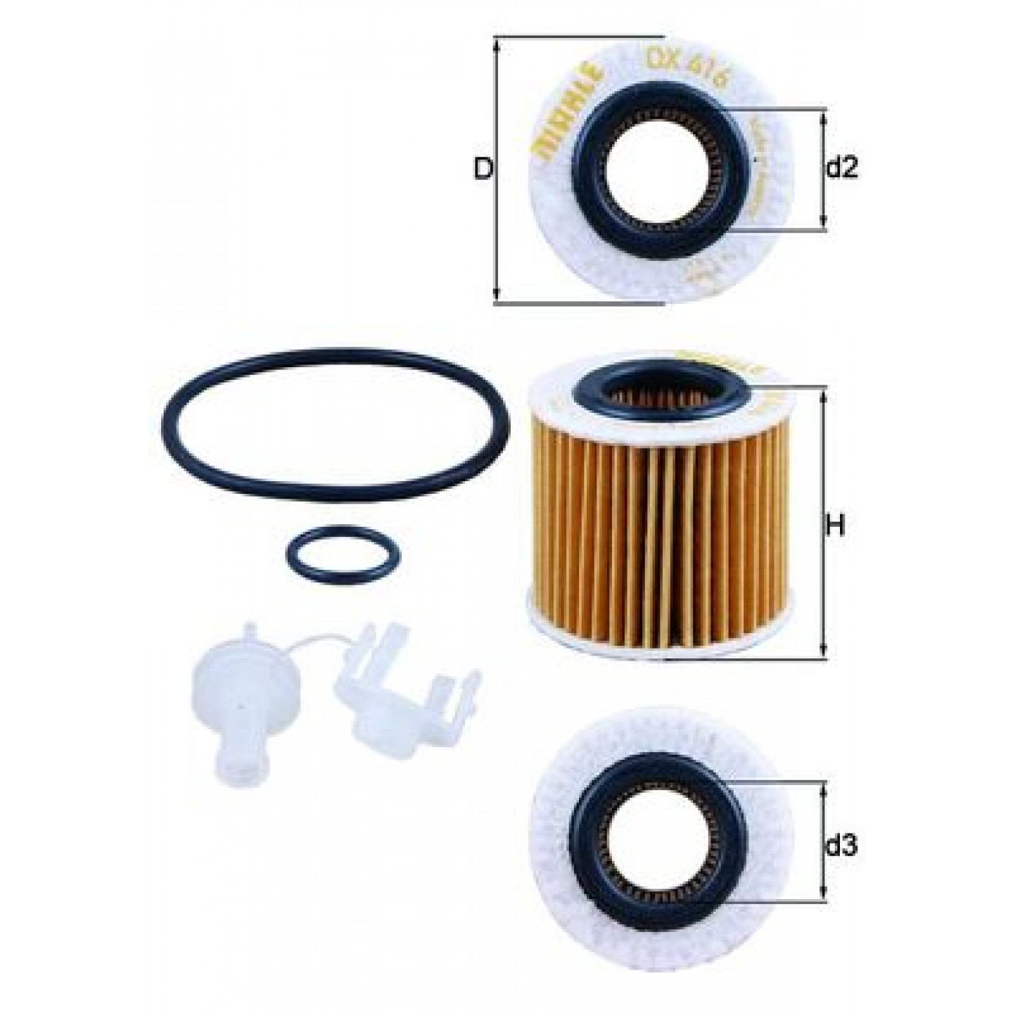 Filtro olio MAHLE ORIGINAL OX 416D2